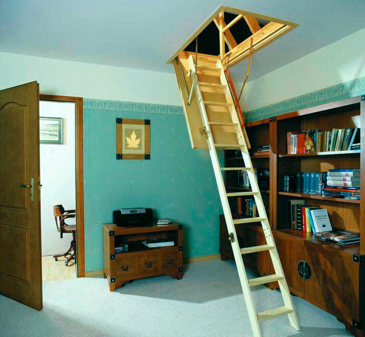 Чердачная лестница с люком для дома, коттеджа